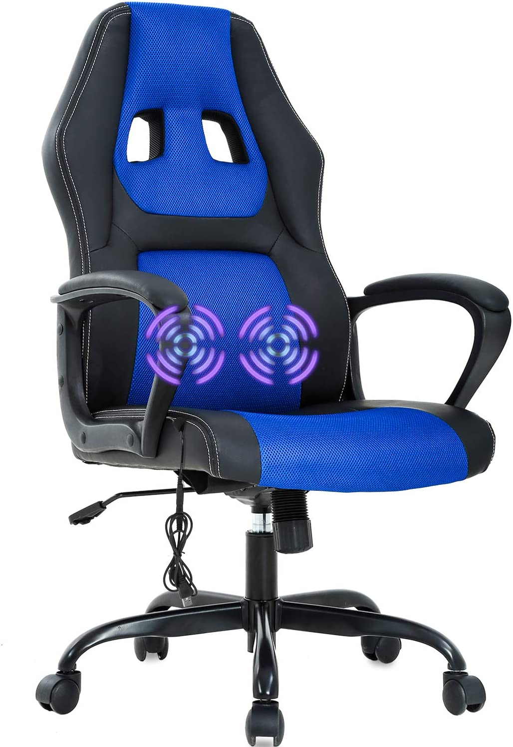 Verstellbare PU Lumbal Massage Support Leder Racing Chair