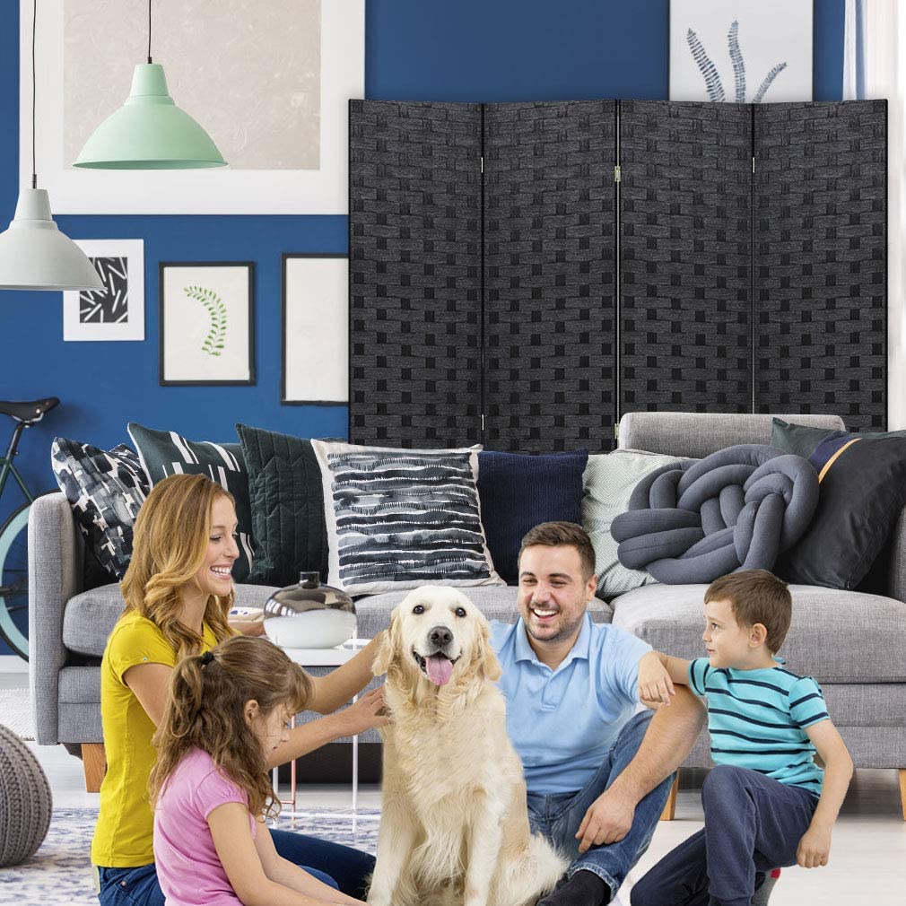 Hand-Woven Design Indoor Faltbares Holz Mesh Zimmerteiler