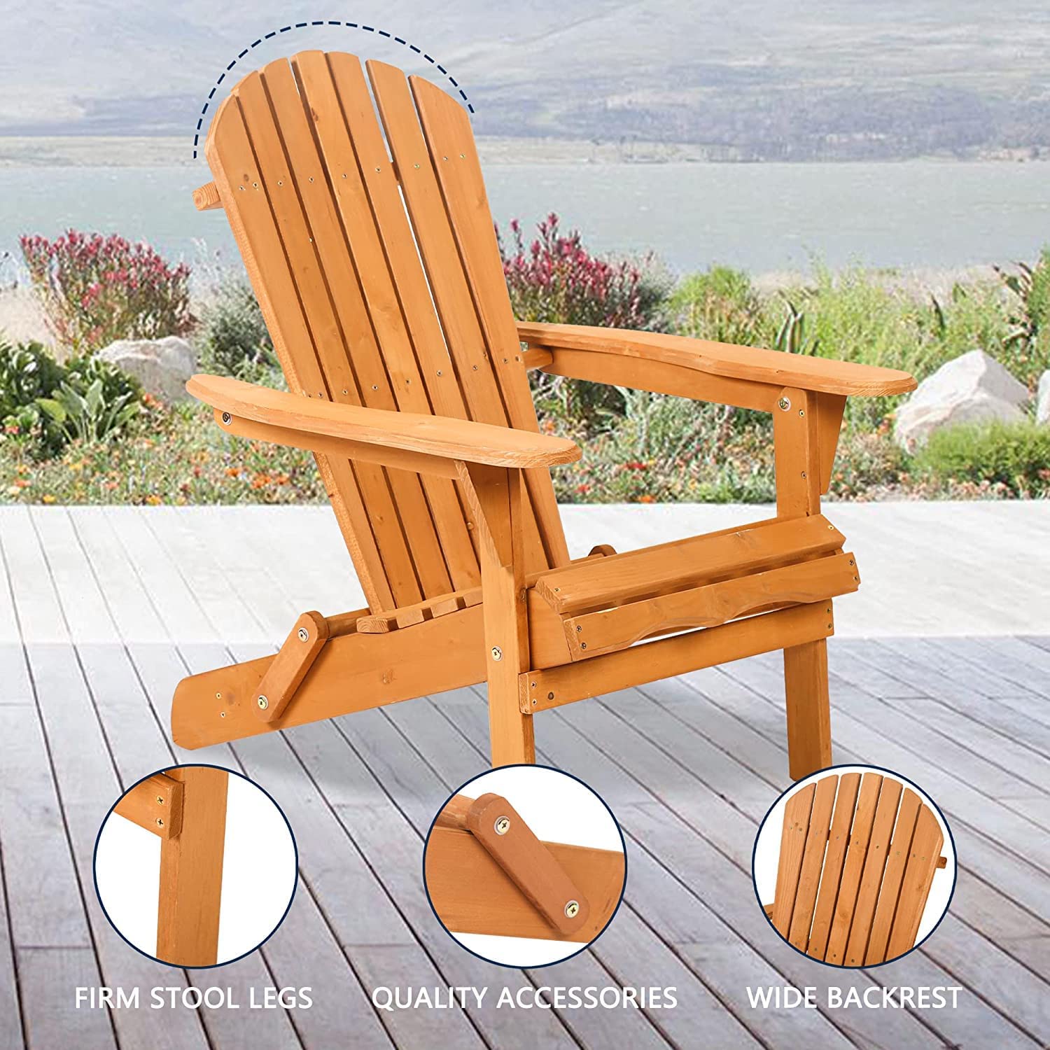 Faltbare Adirondack Stuhl Patio Stühle Rasenstuhl Outdoor Holz Stühle