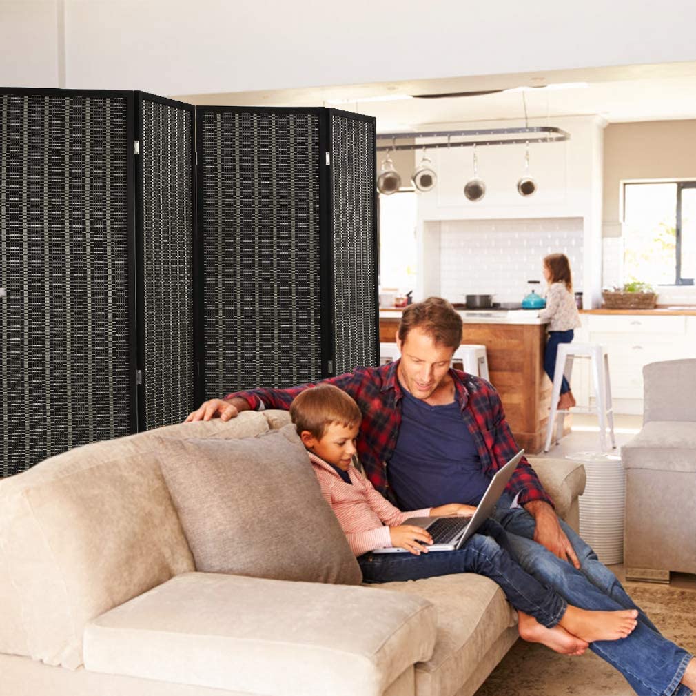 Bambus 4 Panel Privacy Wall Divider Wood Wohnzimmer