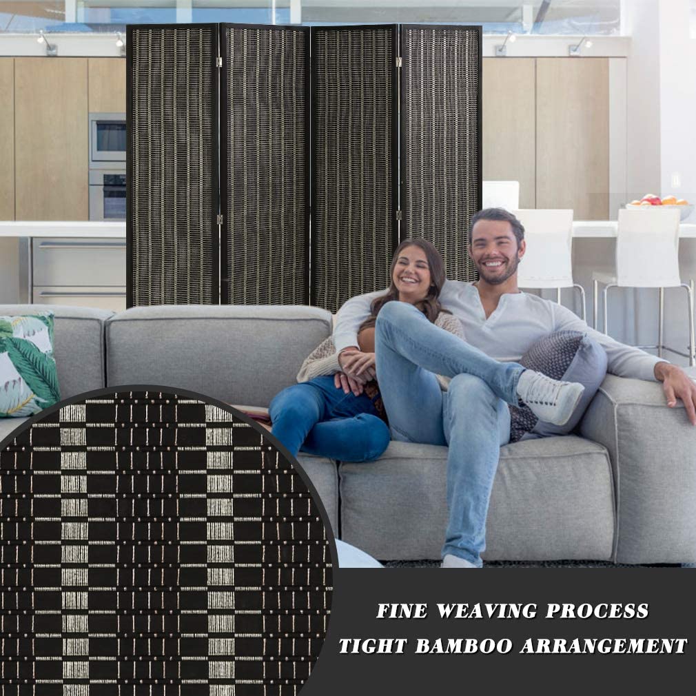 Bambus 4 Panel Privacy Wall Divider Wood Wohnzimmer
