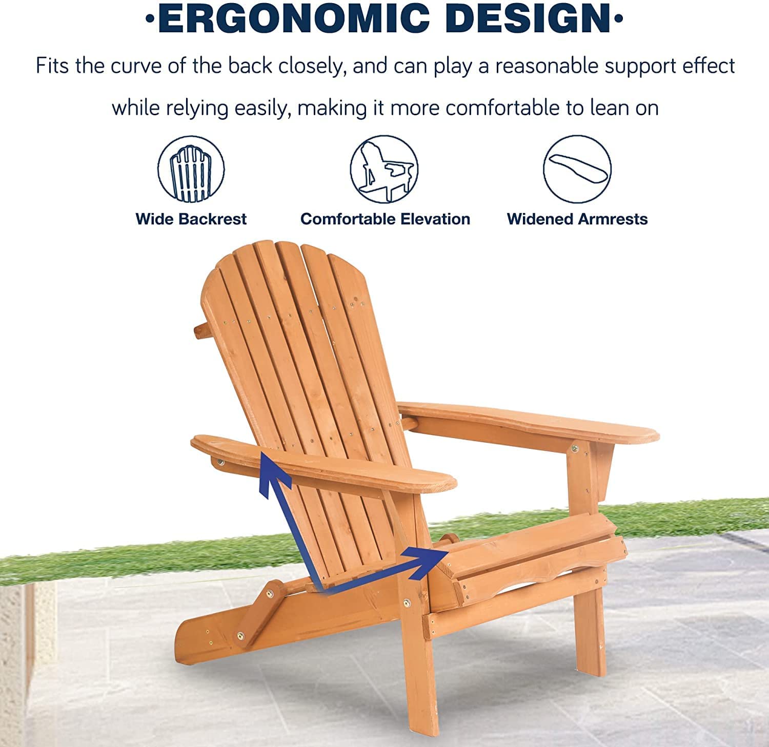 Faltbare Adirondack Stuhl Patio Stühle Rasenstuhl Outdoor Holz Stühle