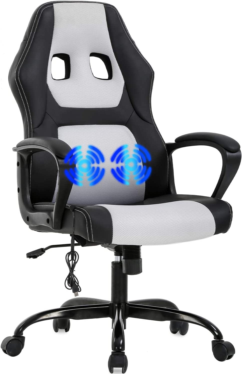 Verstellbare PU Lumbal Massage Support Leder Racing Chair