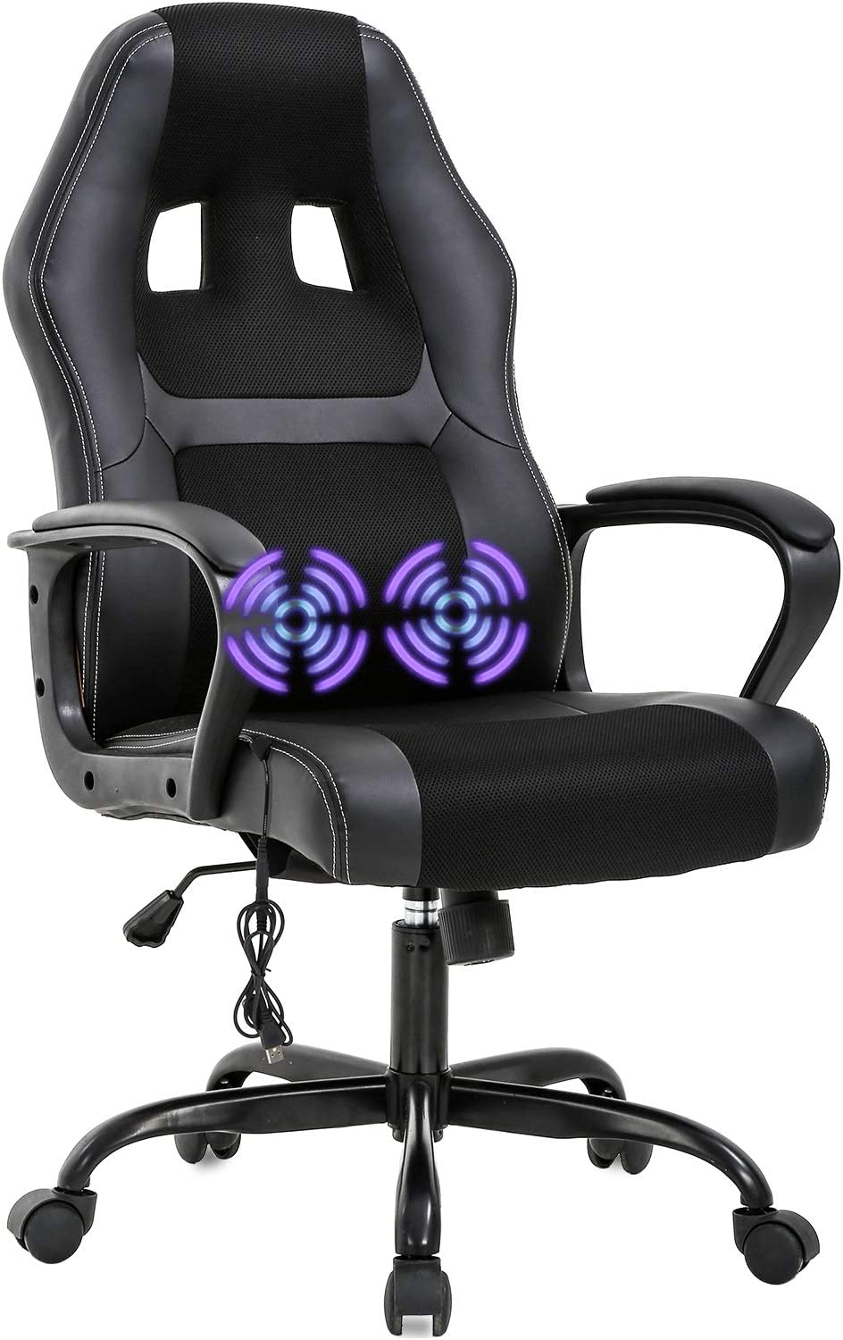 Verstellbare PU Lumbal Massage Support Leder Racing Chair