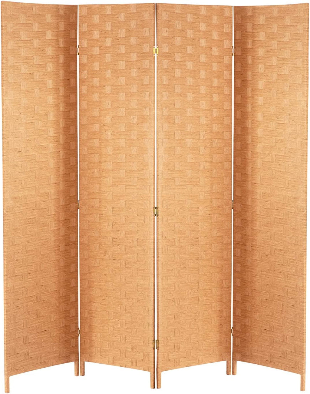 Hand-Woven Design Indoor Faltbares Holz Mesh Zimmerteiler