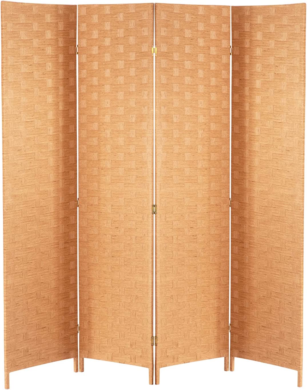 Hand-Woven Design Indoor Faltbares Holz Mesh Zimmerteiler