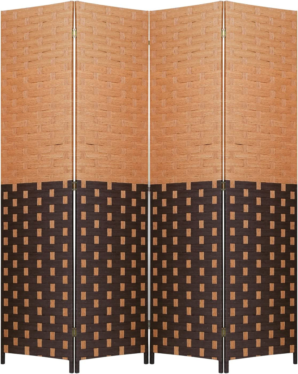Hand-Woven Design Indoor Faltbares Holz Mesh Zimmerteiler