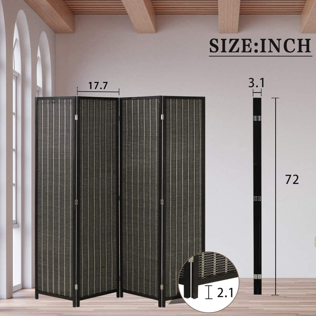 Bambus 4 Panel Privacy Wall Divider Wood Wohnzimmer