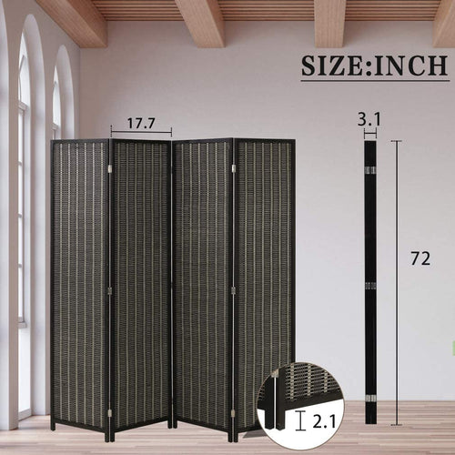Bambus 4 Panel Privacy Wall Divider Wood Wohnzimmer