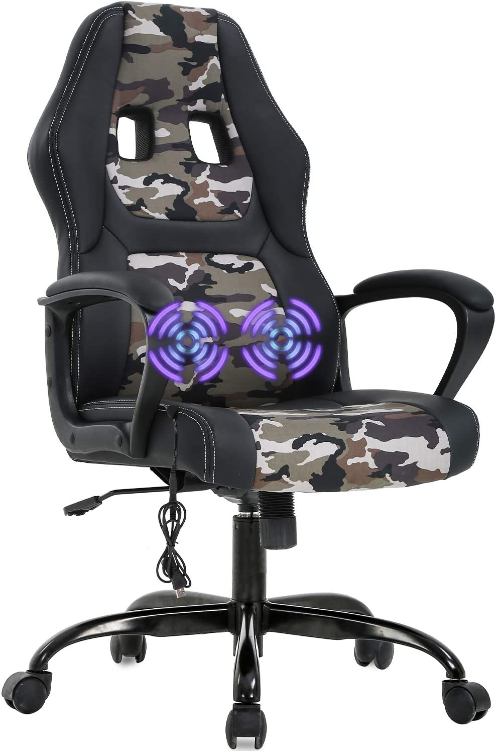 Verstellbare PU Lumbal Massage Support Leder Racing Chair
