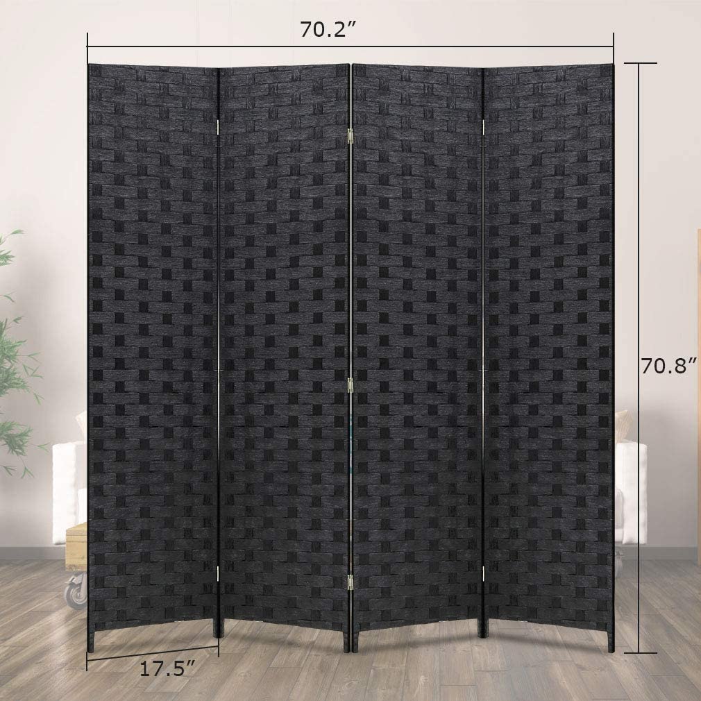 Hand-Woven Design Indoor Faltbares Holz Mesh Zimmerteiler