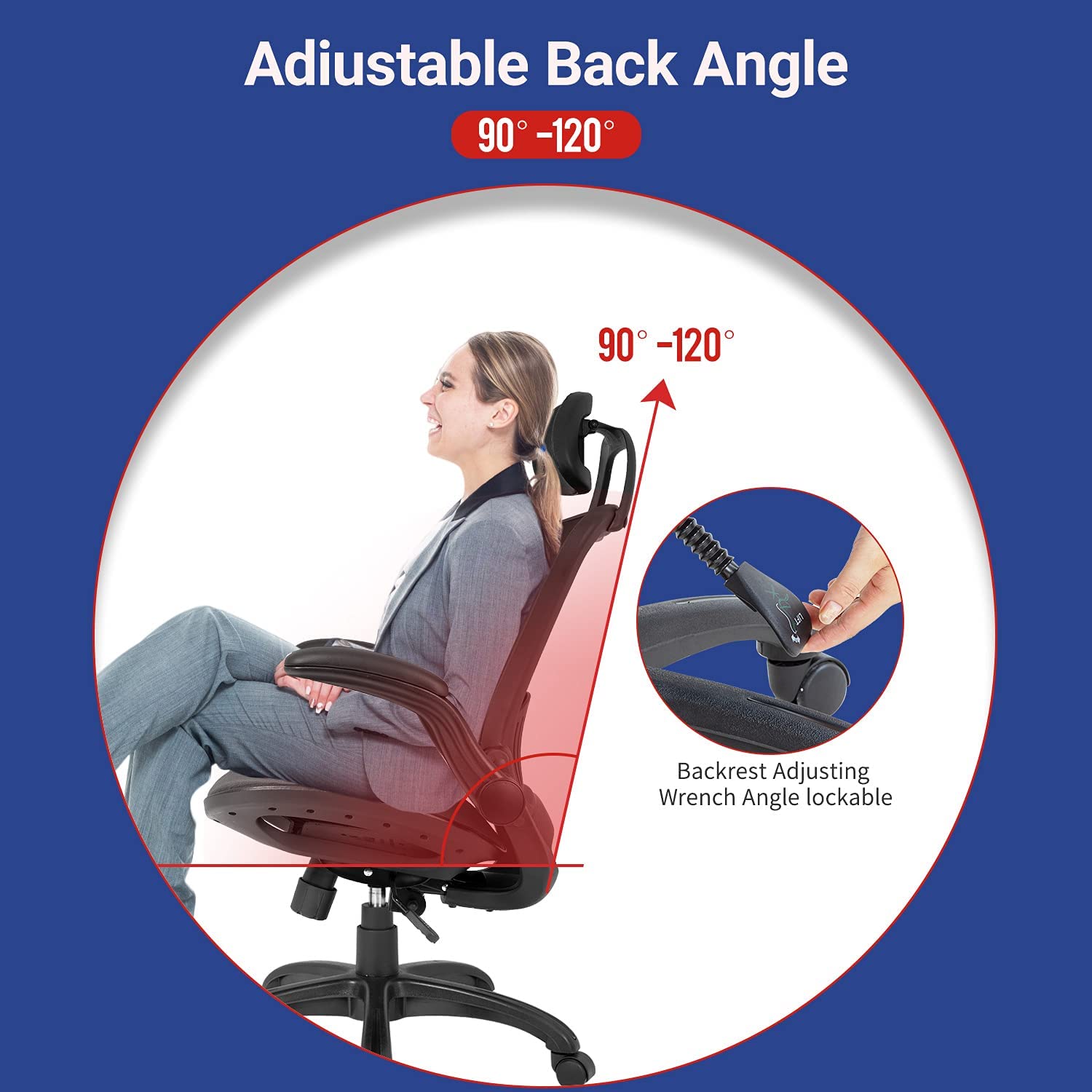 Executive Adjusted Headrest Office High Back Desk Chair