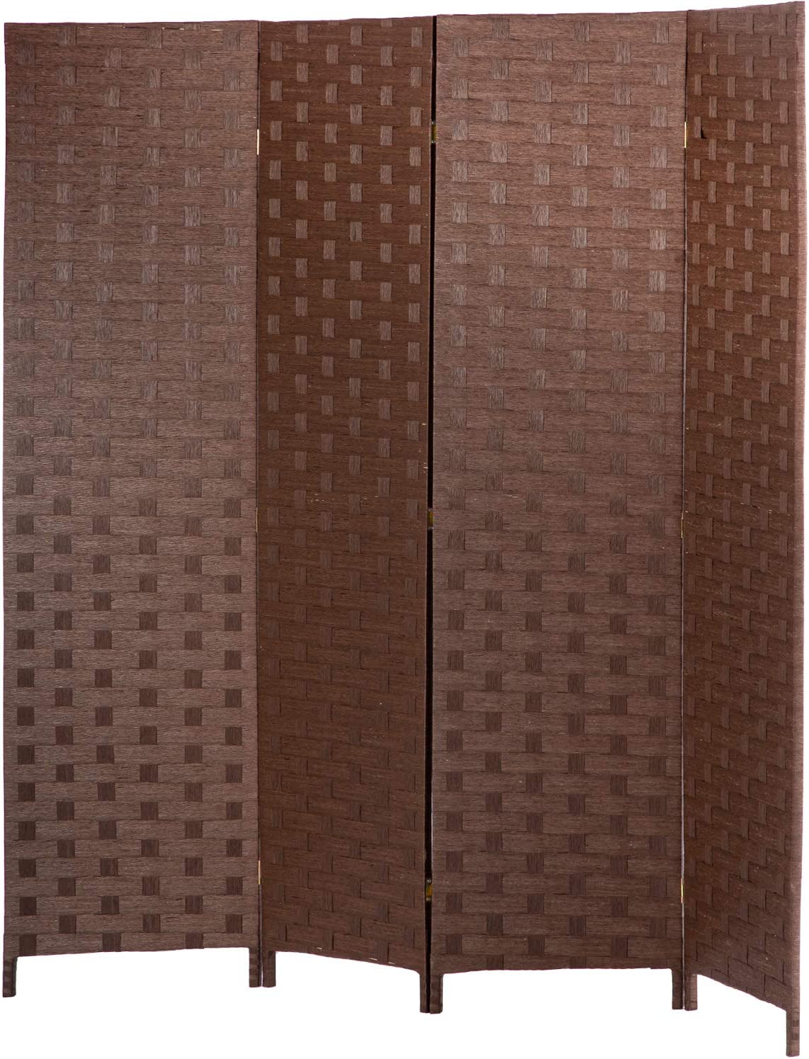 Hand-Woven Design Indoor Faltbares Holz Mesh Zimmerteiler