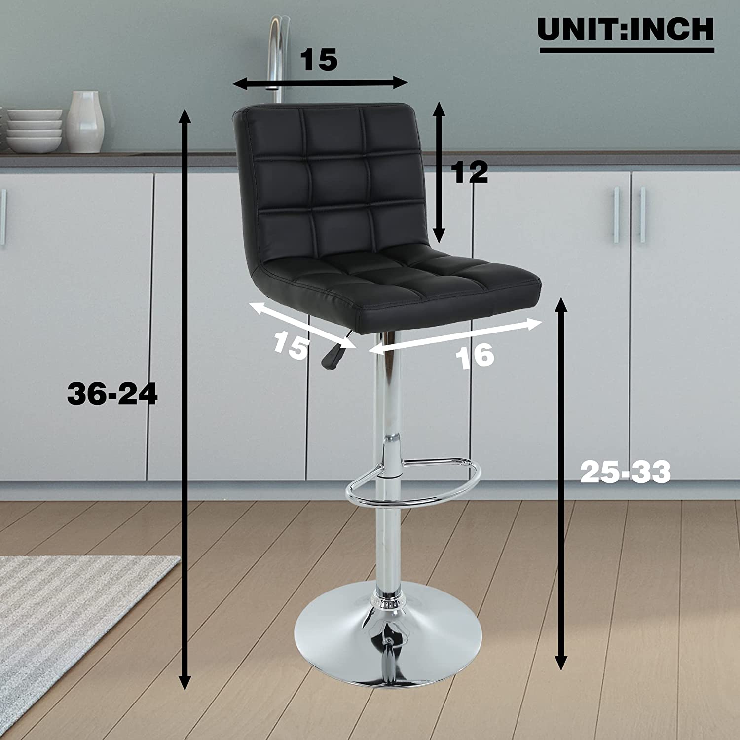 Modernes Swivel Bar Hocker Set von 2