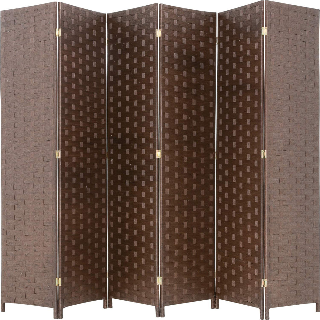 Hand-Woven Design Indoor Faltbares Holz Mesh Zimmerteiler