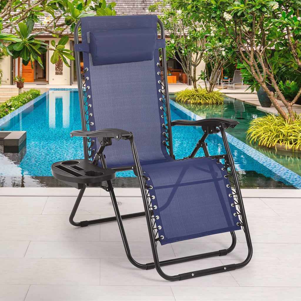 Zero Gravity Lawn Lounge Chair Patio Set von 2