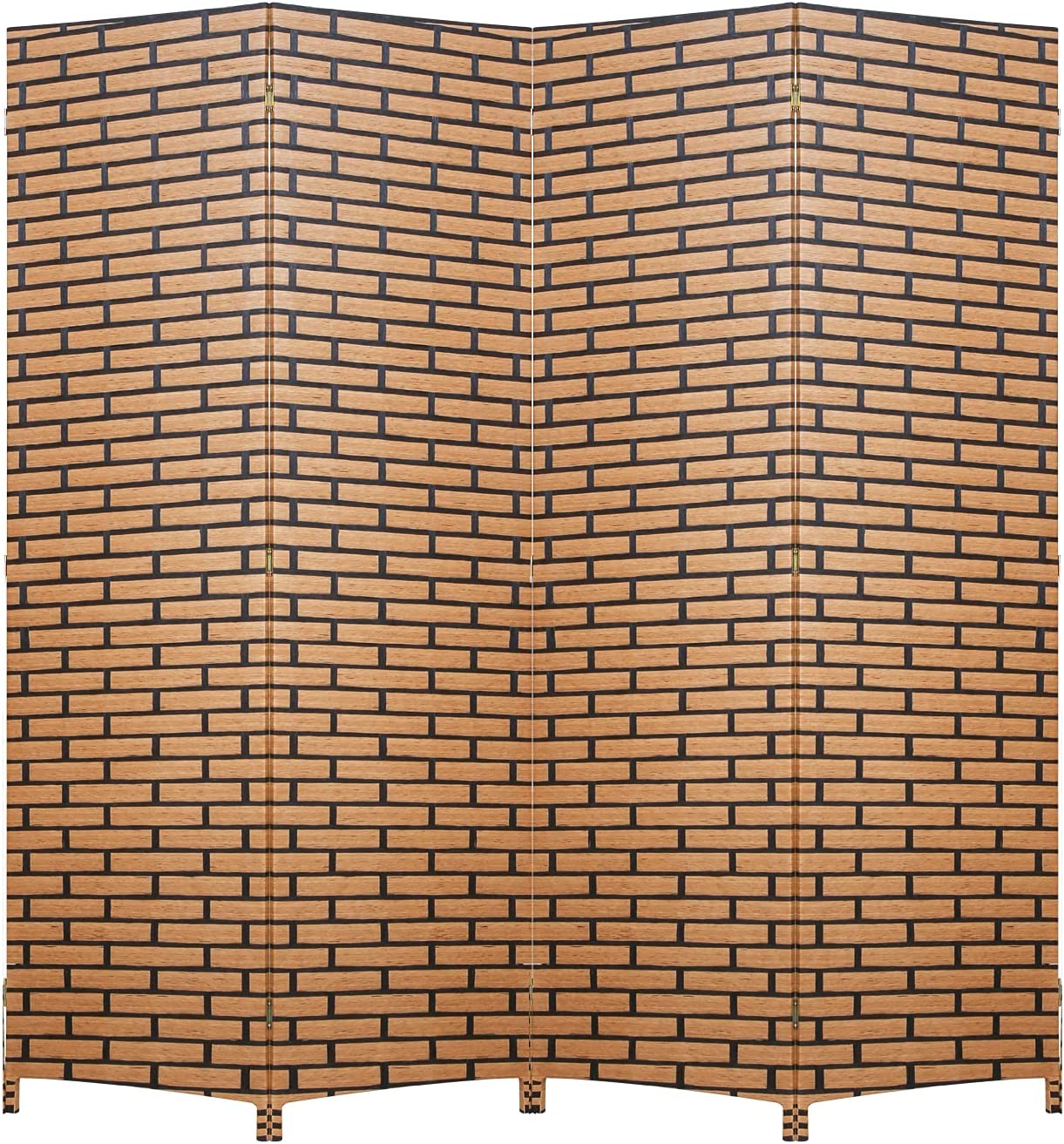 Hand-Woven Design Indoor Faltbares Holz Mesh Zimmerteiler