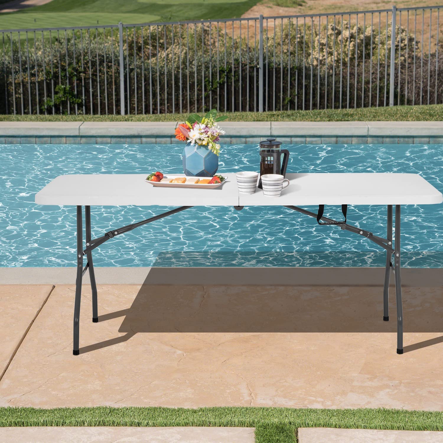 Plastik 6ft Klapptisch für Partys Backyard Events