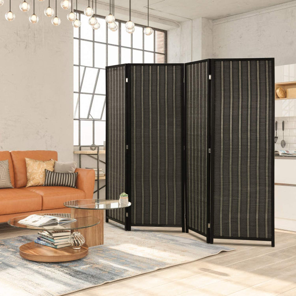 Bambus 4 Panel Privacy Wall Divider Wood Wohnzimmer