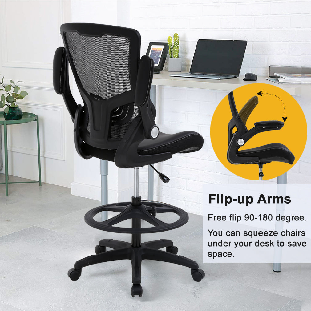 Flip Up Arms Ergonomic Zeichenstuhl