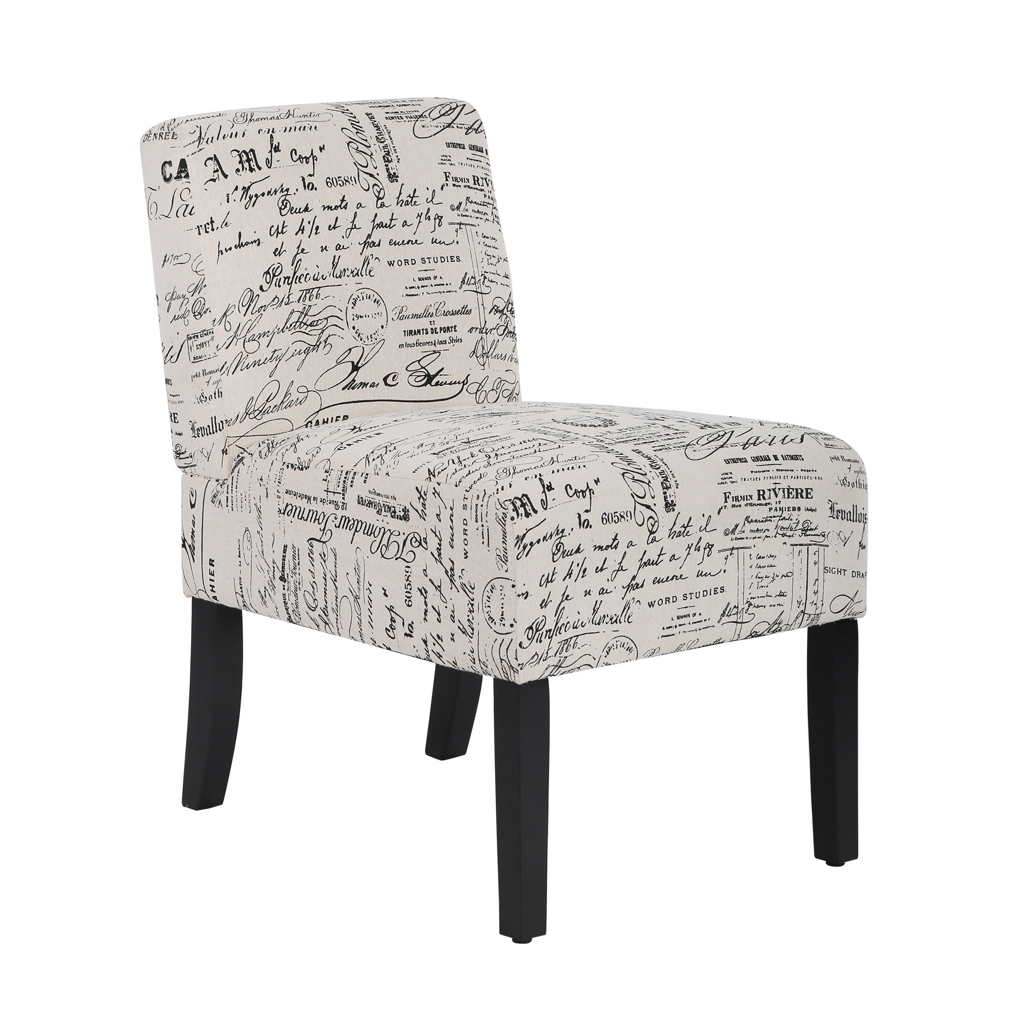 Armless Chair mit soliden Holzbeinen zu Hause Möbel