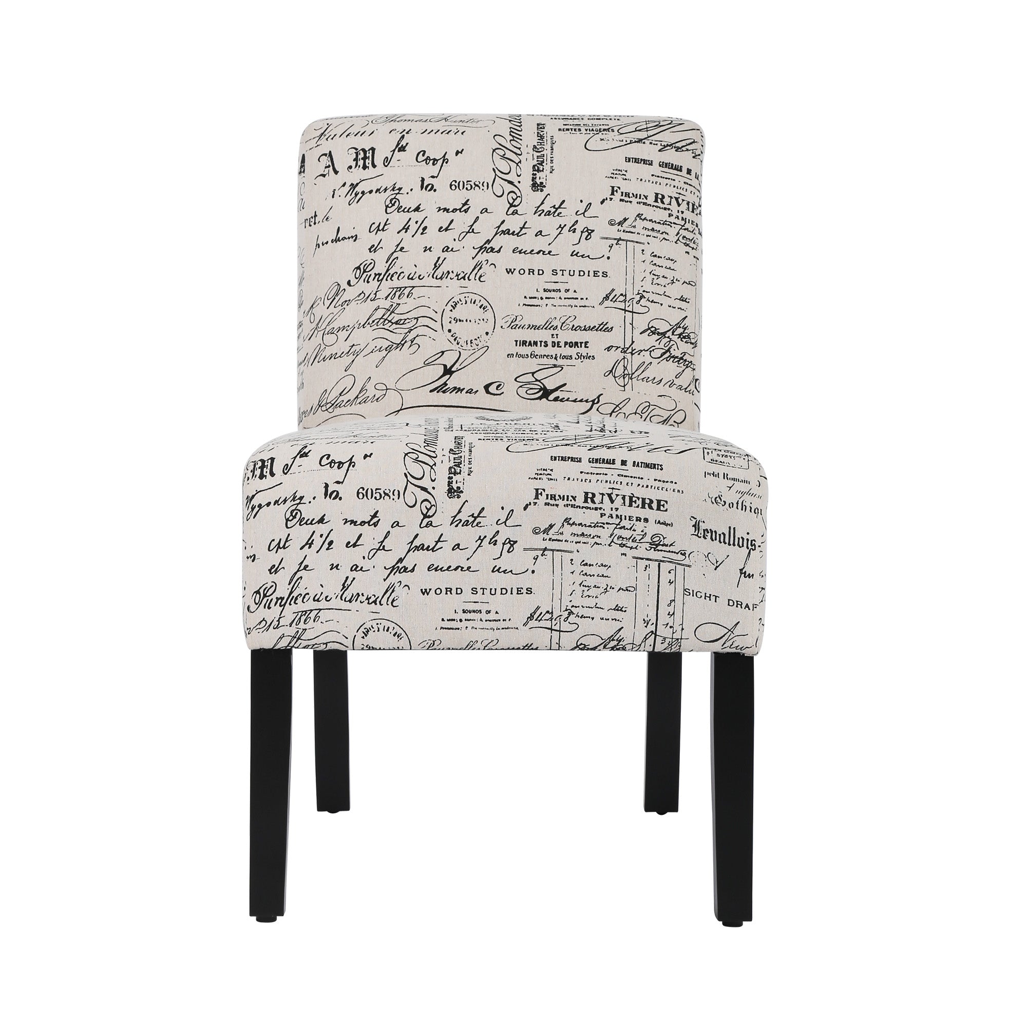 Armless Chair mit soliden Holzbeinen zu Hause Möbel