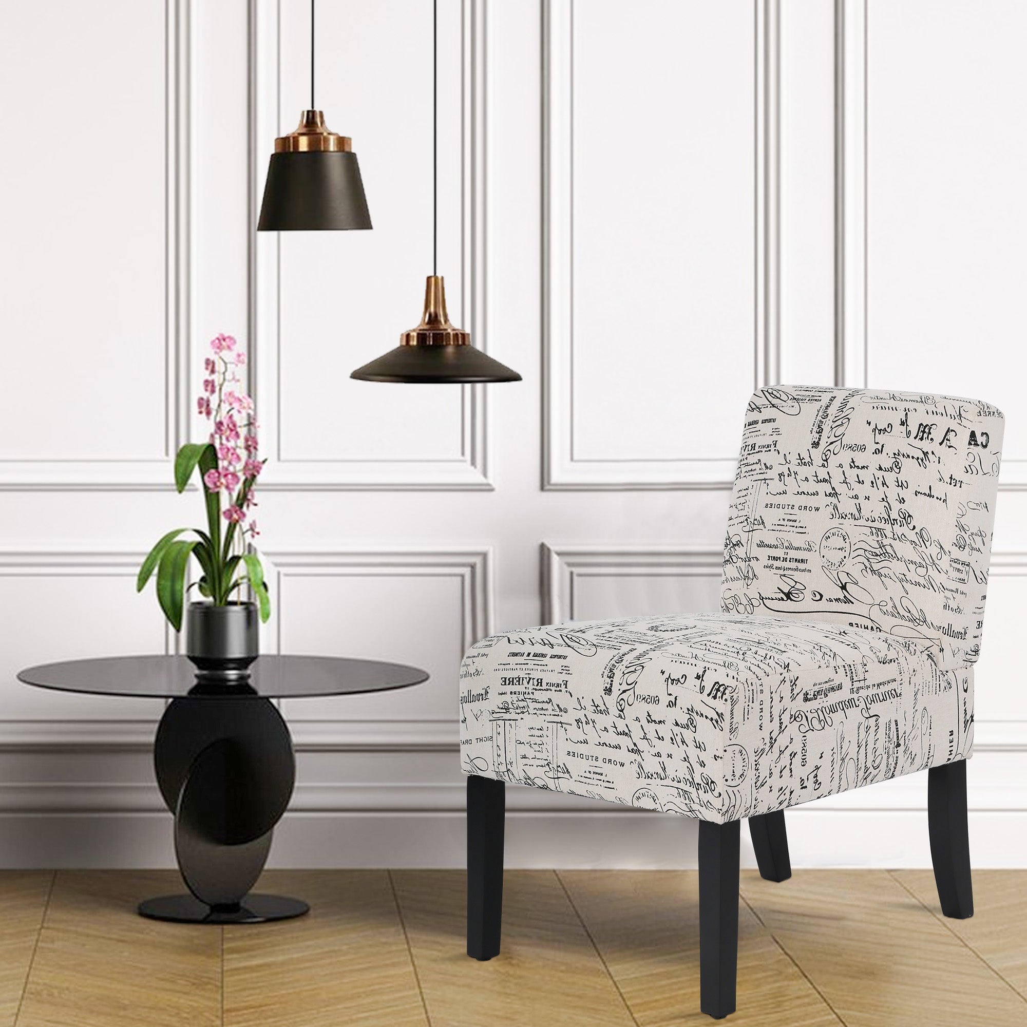 Armless Chair mit soliden Holzbeinen zu Hause Möbel
