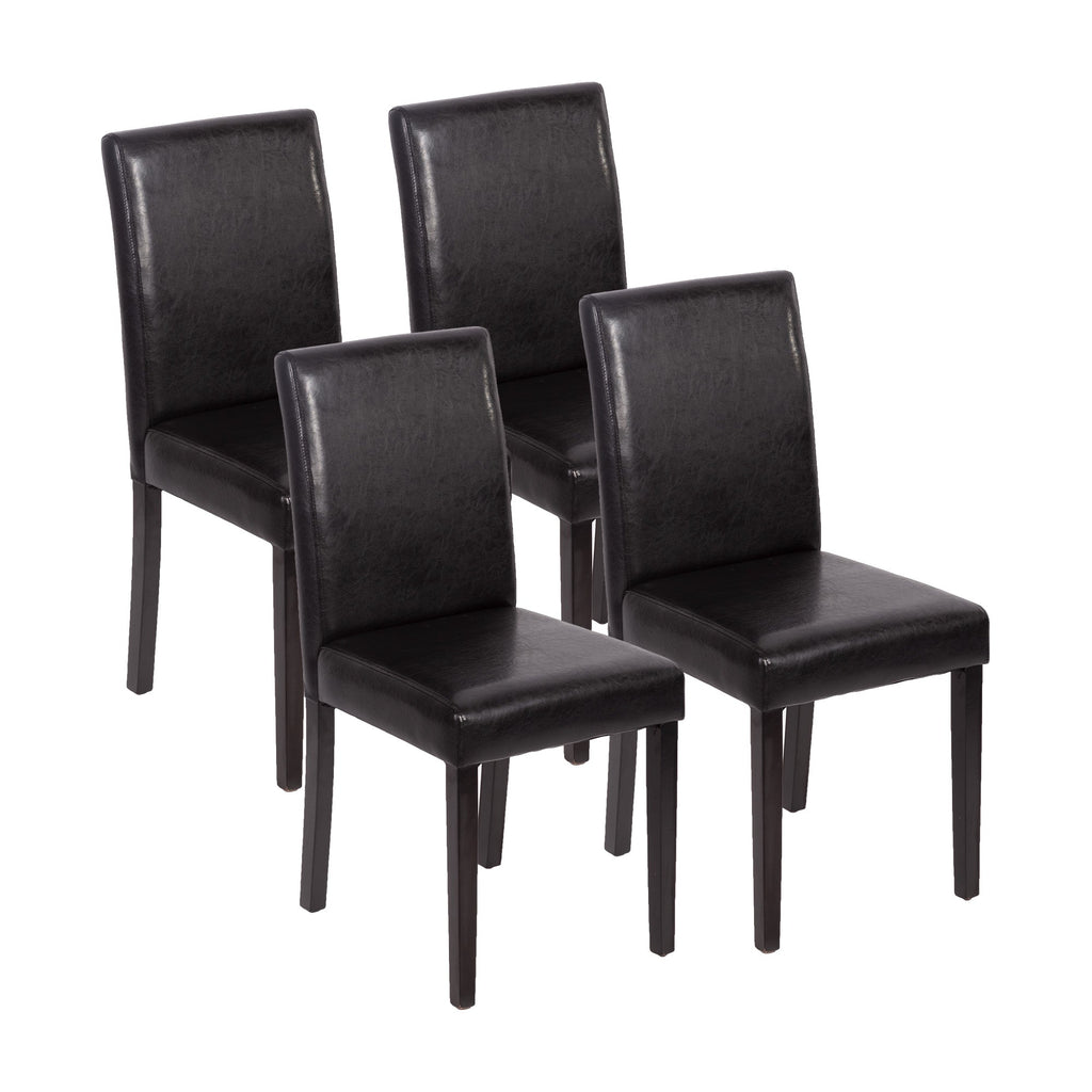 Esszimmer Leder Stühle Parsons Set von 4