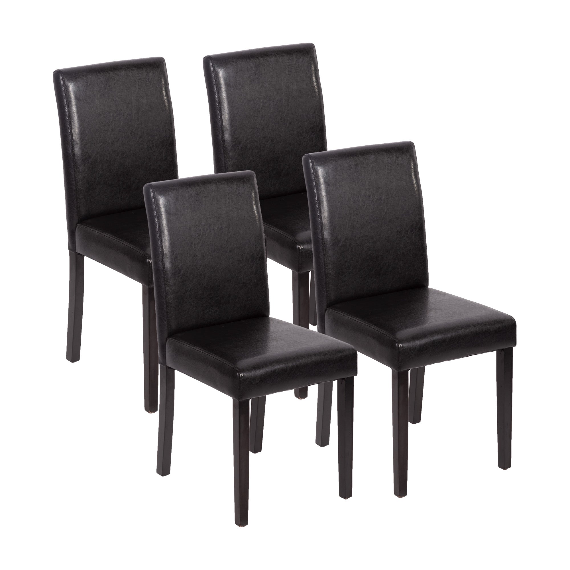 Esszimmer Leder Stühle Parsons Set von 4