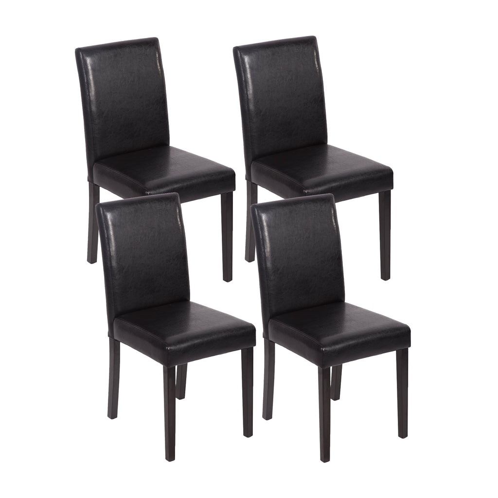 Esszimmer Leder Stühle Parsons Set von 4