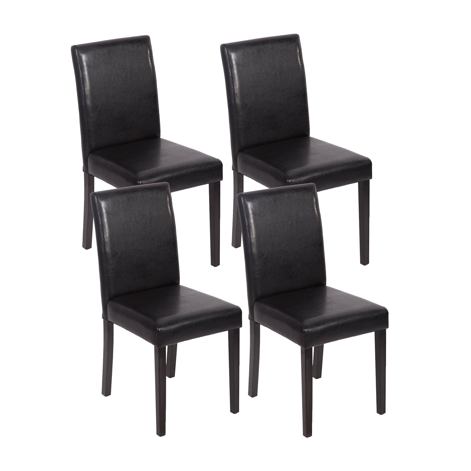 Esszimmer Leder Stühle Parsons Set von 4