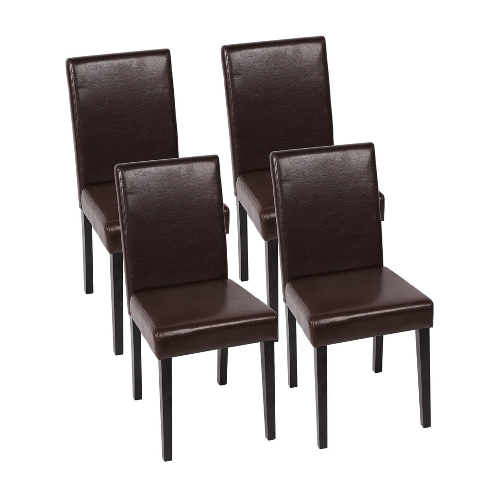 Esszimmer Leder Stühle Parsons Set von 4