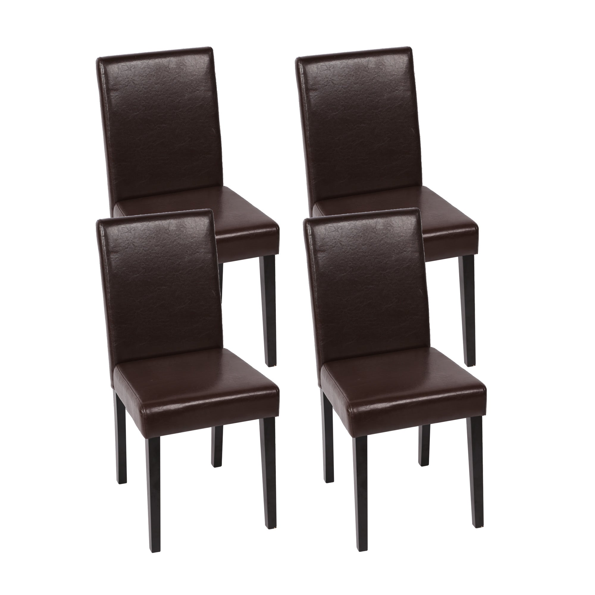Esszimmer Leder Stühle Parsons Set von 4