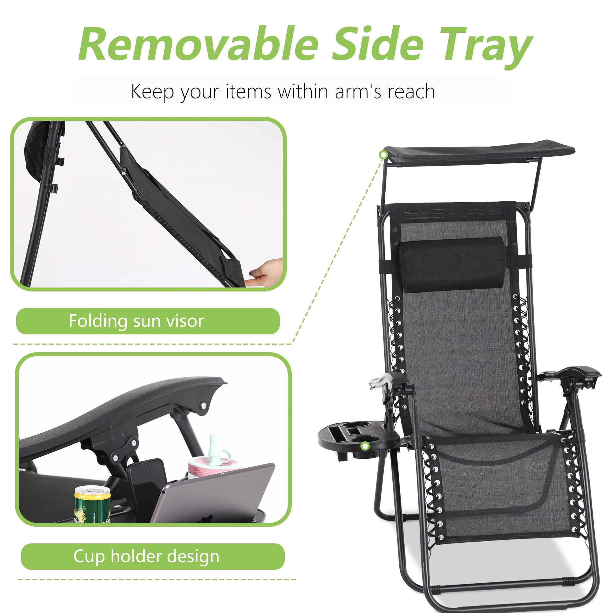 Zero Gravity Chair Patio Chairs Lounge Chair 2 Pack Recliner