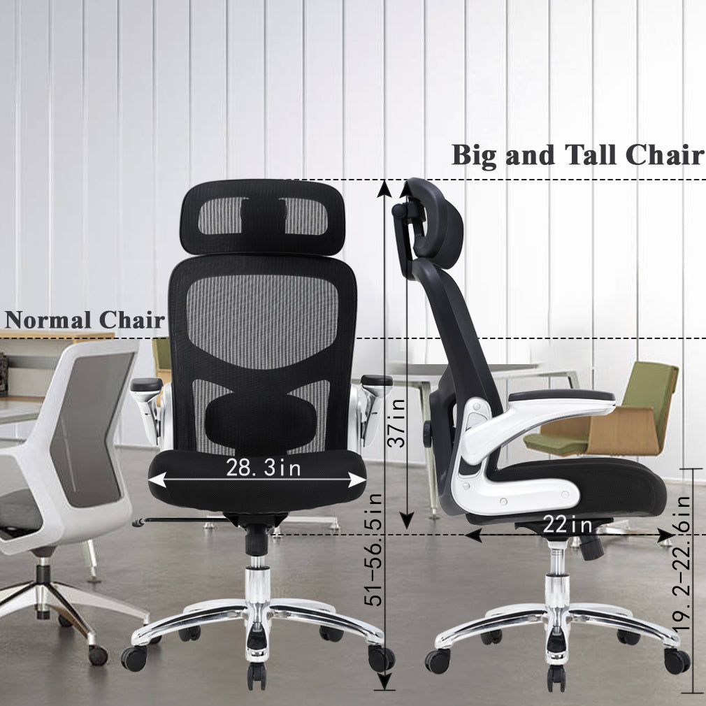 Executive Lumbar Support Flip UP Desk Chair